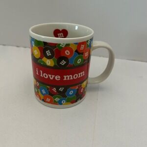 M&M's I Love Mom Coffee Mug Colorful Candy Heart Novelty‎ Gift